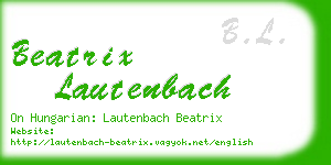 beatrix lautenbach business card